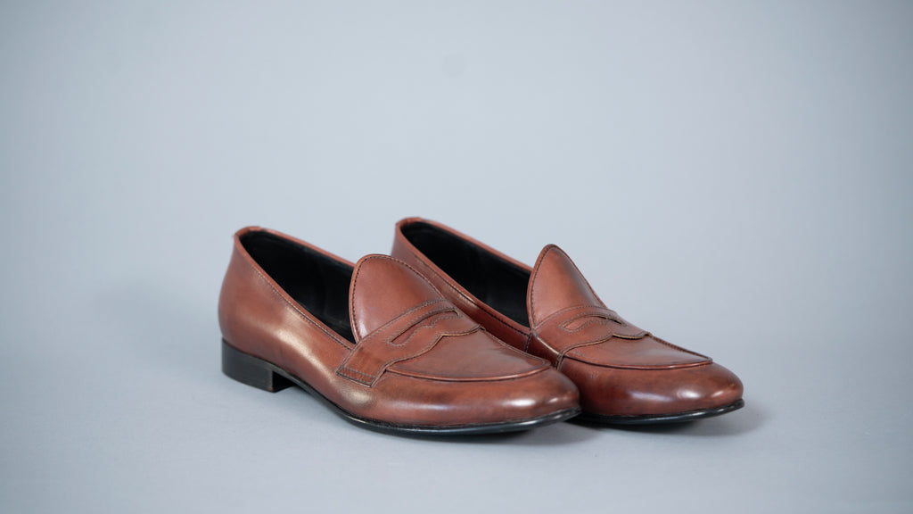 Машки мокасини Пони Лоферс 409-42 кафен велур