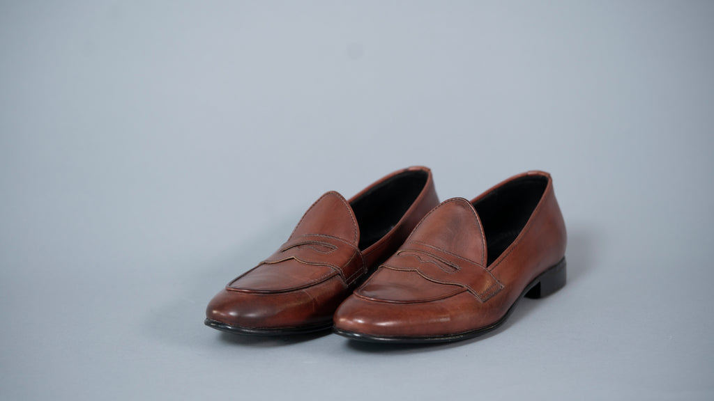 Машки мокасини Пони Лоферс 409-42 кафен велур