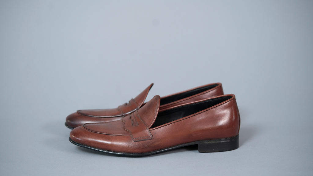 Машки мокасини Пони Лоферс 409-42 кафен велур