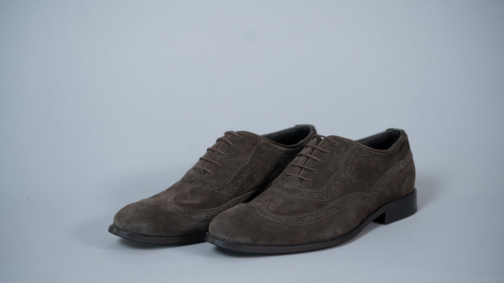 Машки чевли Oxford 428-42  кафен велур