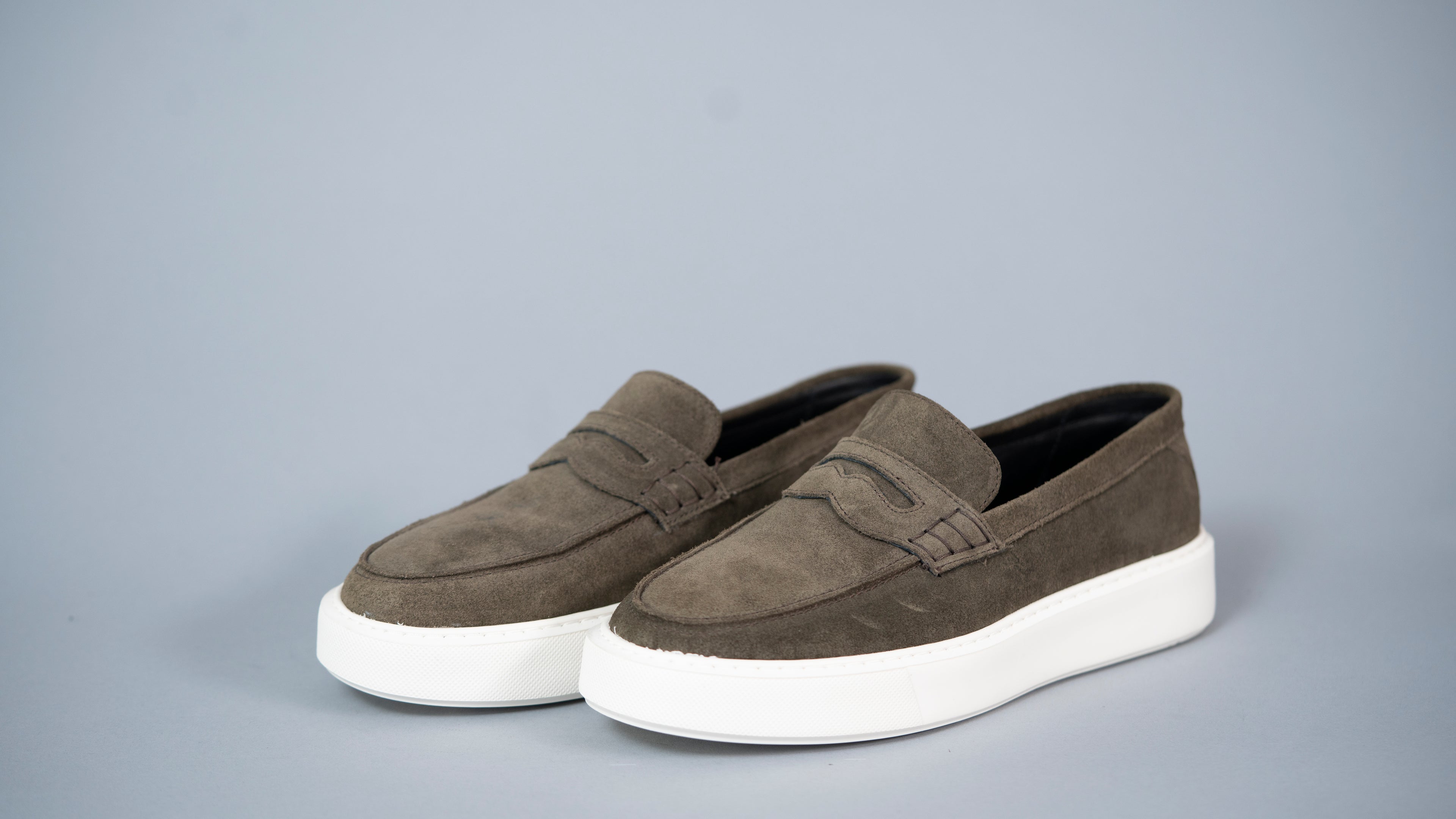 Машки мокасини Пони Лоферс 409-42 кафен велур