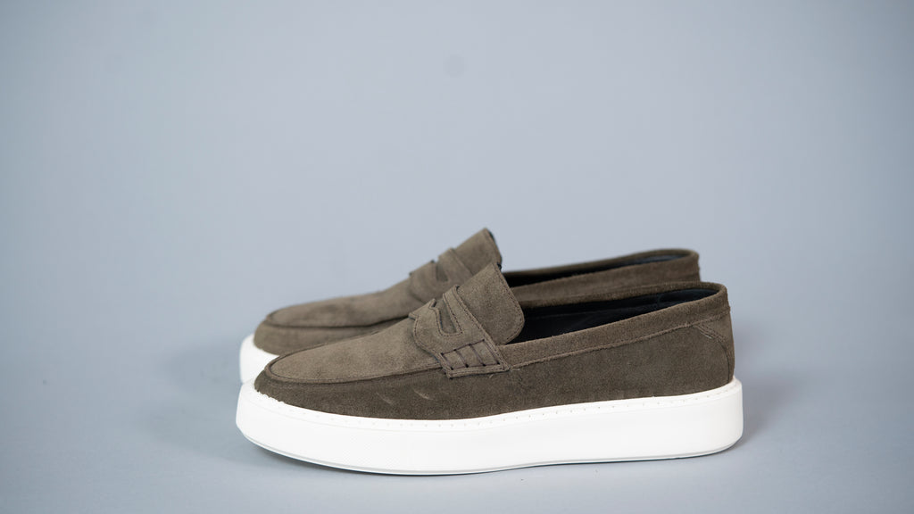 Машки мокасини Пони Лоферс 409-42 кафен велур