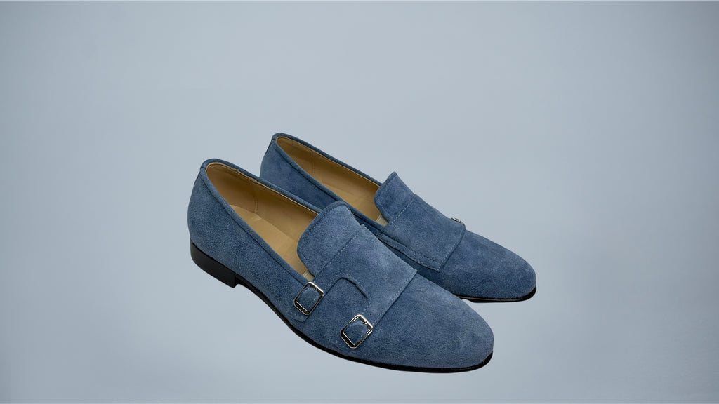 Машки мокасини со две каишки