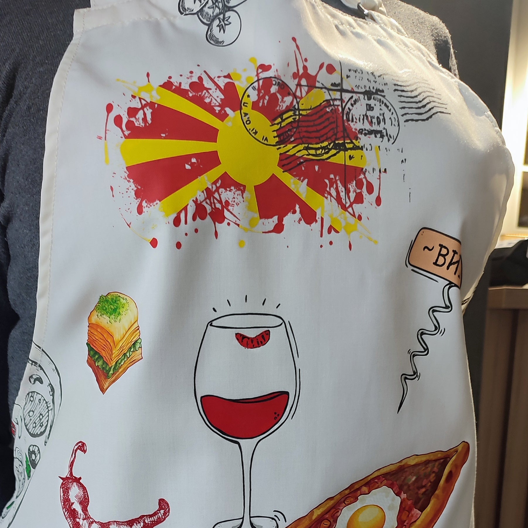 Престилка (Postcard) Македонски рецепти бела #071